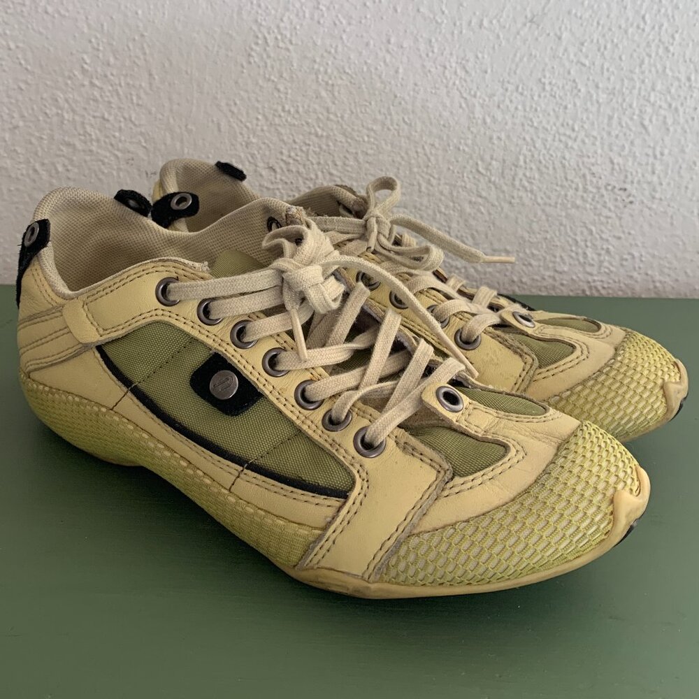 Vintage Y2K Diesel leather lace-up trainers